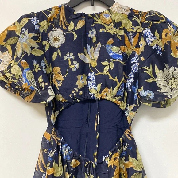 SIR the label Floral Dress in Navy and Yellow - Picture 3 of 14